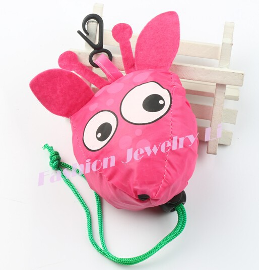 MIC 7 Farben Nette Deer Tier Faltbare Eco Wiederverwendbare Einkaufstaschen 39,5X38 CM