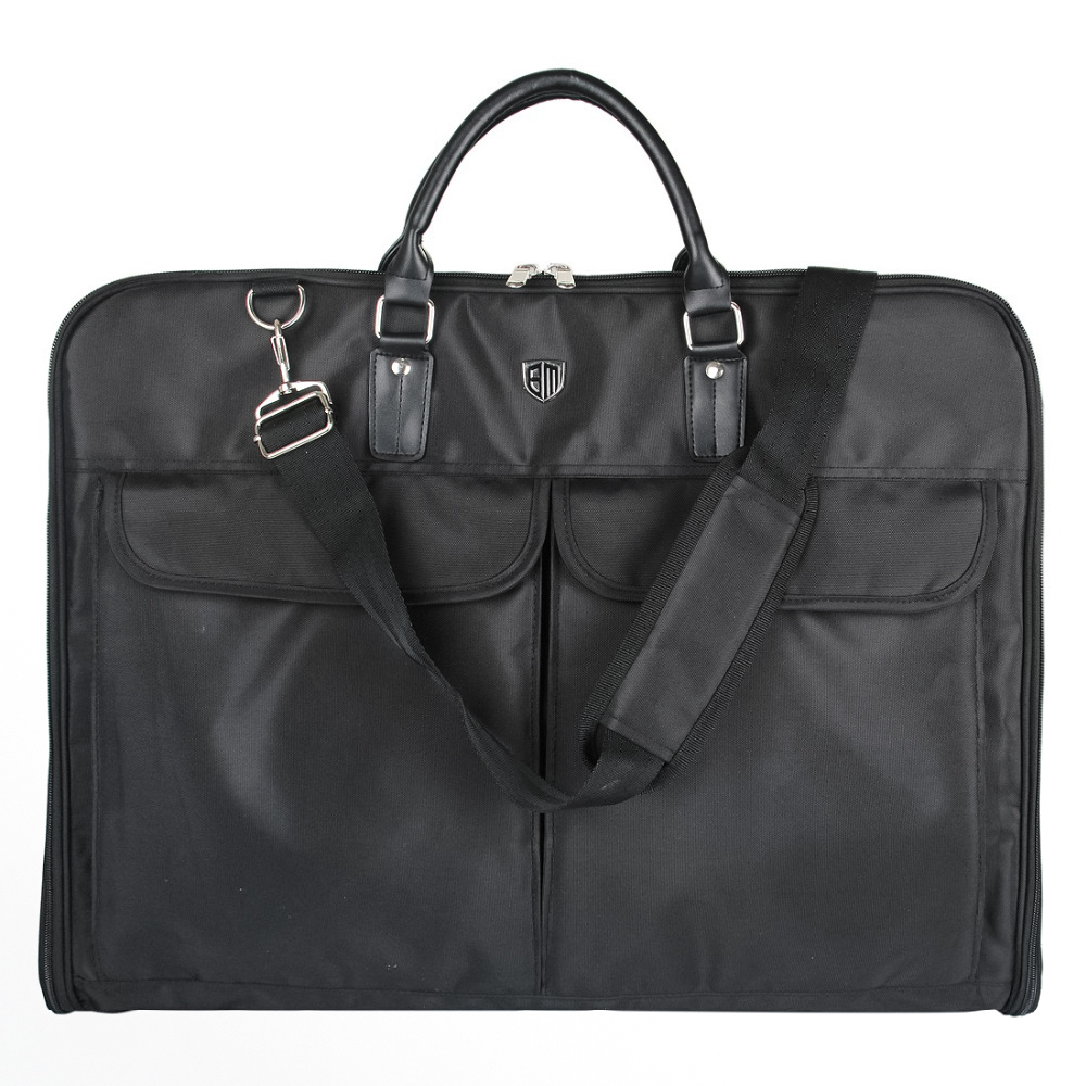 Wasserdicht Schwarz Nylon Reißverschluss Kleidersack mit Aufhänger Clamp leichte Anzug Durable Business