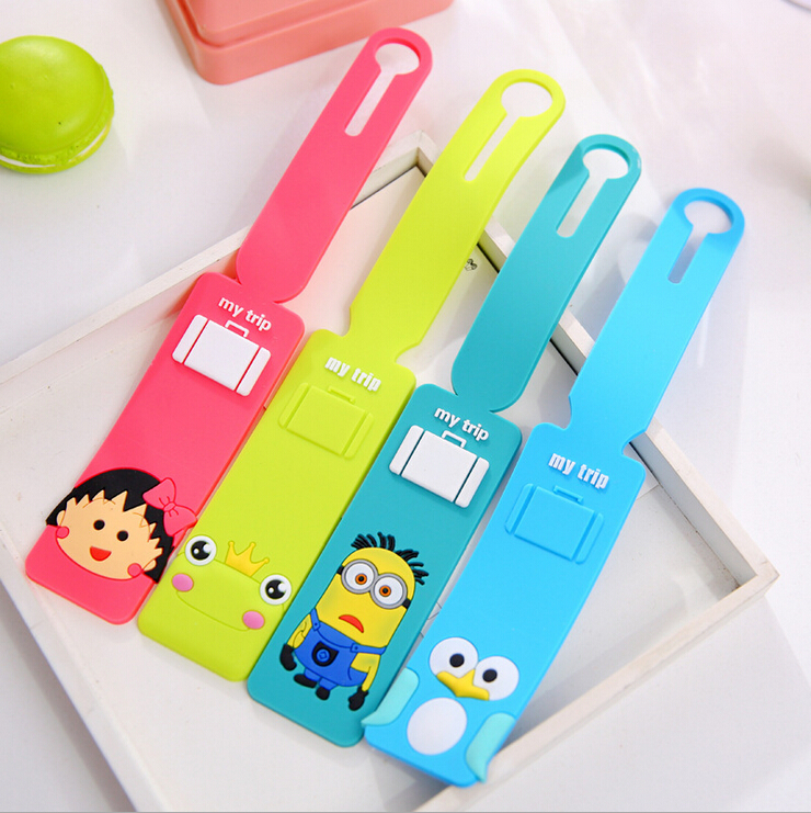 1 stück Reise Zubehör Niedlichen Cartoon Silikon Gepäckanhänger Koffer Rucksack Flugzeug Flugzeug