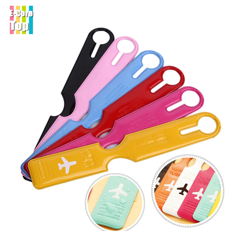 Koreanische Art Gepäck Tag Leicht Identifizieren Für Reisen PVC Weich Modische Koffer Label ID Adresse