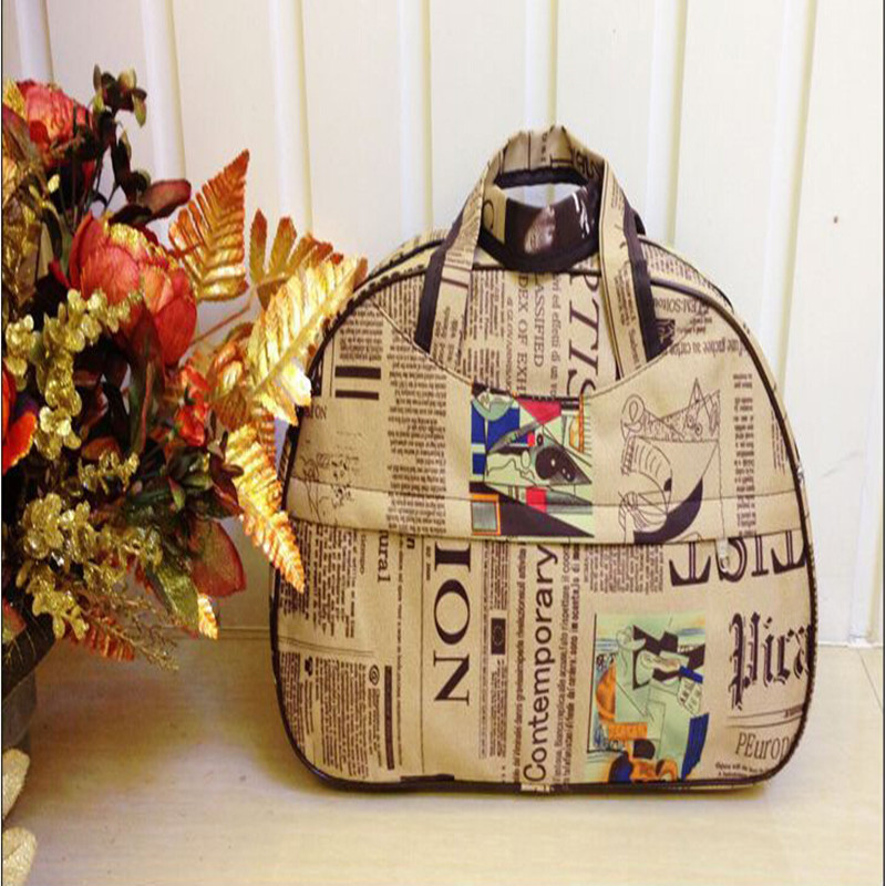 neue Mode Wasserdichte Oxford Damen Bunte Reisetasche Große Hand Leinwand Gepäck Taschen Qualität