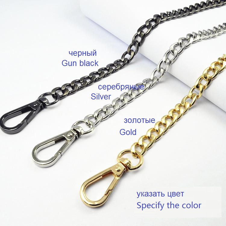 Freies verschiffen Hohe qualität metall Geldbörse Kette Damen Handtasche 9mm breite DIY Kette fashional