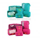 7 Pieces Set Travel Zubehör Herren und Damen Solide Wasserdicht Nylon Tragbare Reise gepäckverpackungs