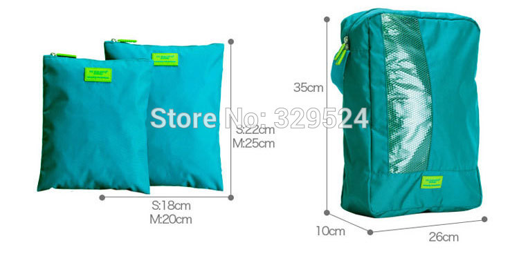 7 Pieces Set Travel Zubehör Herren und Damen Solide Wasserdicht Nylon Tragbare Reise gepäckverpackungs