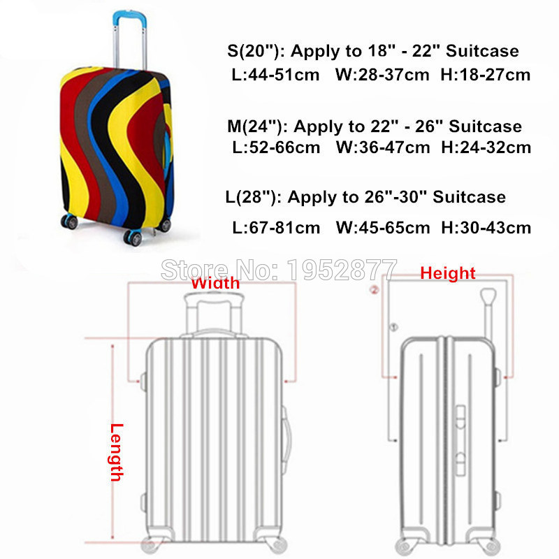 6 Arten Britischen Stil Gepäck Koffer Trolley Schutzhülle S M L 3 Größen für 18