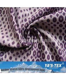 Polyester geometric print four-way stretch composite polar fleece jacket soft shell fabric