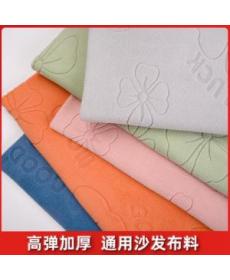 Jacquard polar fleece fabric stretch lucky four leaf clover sofa cover velvet non-slip sofa cover fabric manufacturer wh