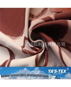 Polyester printed four-sided elastic TPU composite polar fleece waterproof and breathable outdoor fabric