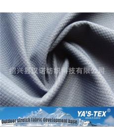 Diamond lattice jacquard four-way stretch composite polar fleece TPU breathable membrane clothing fabric