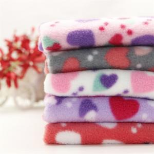 Full polyester semi-gloss superfine polar fleece printed fabric Double brush single shake autumn and winter knitted flee