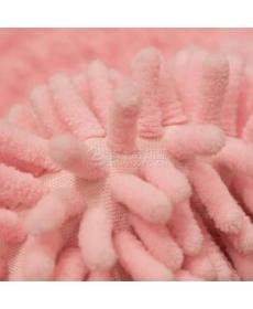 Spot factory direct sales mop velvet knitted polyester light pink floor mat fabric