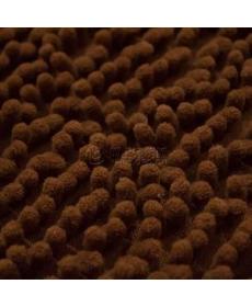 Spot factory direct sales mop velvet knitted polyester earth color floor mat fabric