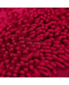 Spot factory direct sales mop velvet knitted polyester rose red floor mat fabric