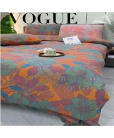 Cotton double-layer gauze fabric 40-count pure cotton jacquard home wear four-piece set crepe crepe fabric wide width