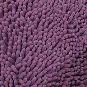 Spot factory direct sales mop velvet knitted polyester lilac floor mat fabric