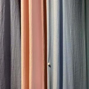 60S solid color washed cotton pure cotton plain washed crepe soft fabric 60 count home textile fabric