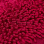 Spot factory direct sales mop velvet knitted polyester rose red floor mat fabric