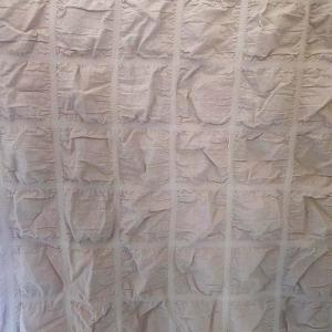 Pure cotton seersucker fabric Pure cotton checkered striped seersucker home textile four-piece set fabric 2.5 meters wid