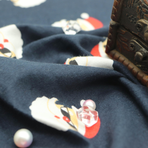 Cotton 2/2 printed serge 32S factory ready stock