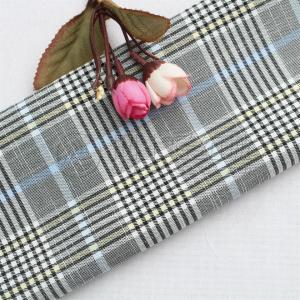 NTR polyester nylon viscose weft elastic breathable imitation linen plaid autumn and winter fashion women's fabric